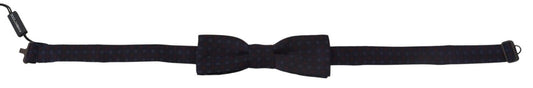 Dolce & Gabbana Blue Silk Patterned Necktie Men Accessory Bow Tie - Designed by Dolce & Gabbana Available to Buy at a Discounted Price on Moon Behind The Hill Online Designer Discount Store
