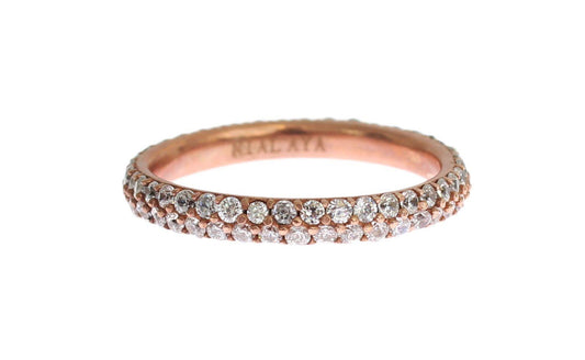 Pink Gold 925 Silver Clear CZ Ring designed by Nialaya available from Moon Behind The Hill 's Jewelry > Rings > Womens range