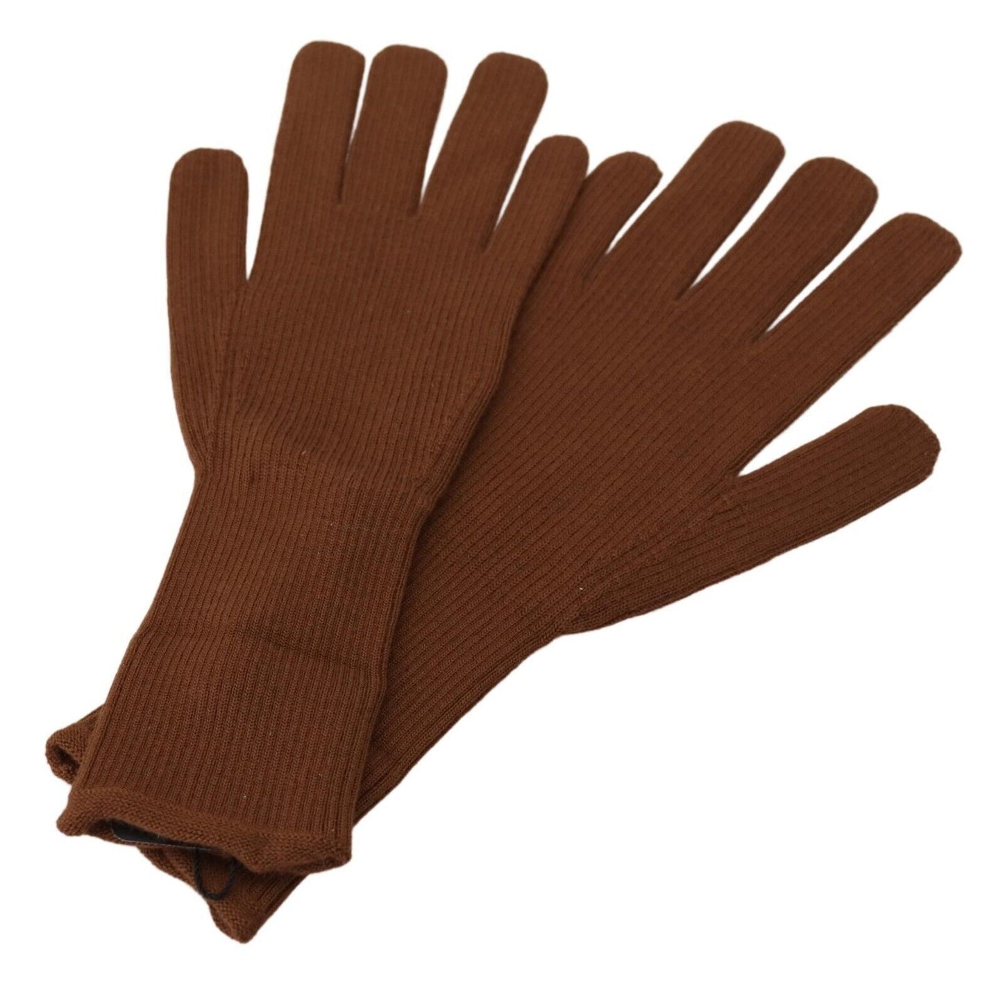 Dolce & Gabbana Brown Cashmere Knitted Hands Mitten Mens Gloves - Designed by Dolce & Gabbana Available to Buy at a Discounted Price on Moon Behind The Hill Online Designer Discount Store
