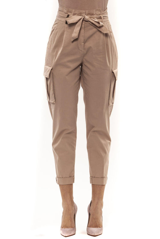 Rosa Pink Pocket Trousers With Slightly Stretch Pence designed by Peserico available from Moon Behind The Hill's Women's Clothing range