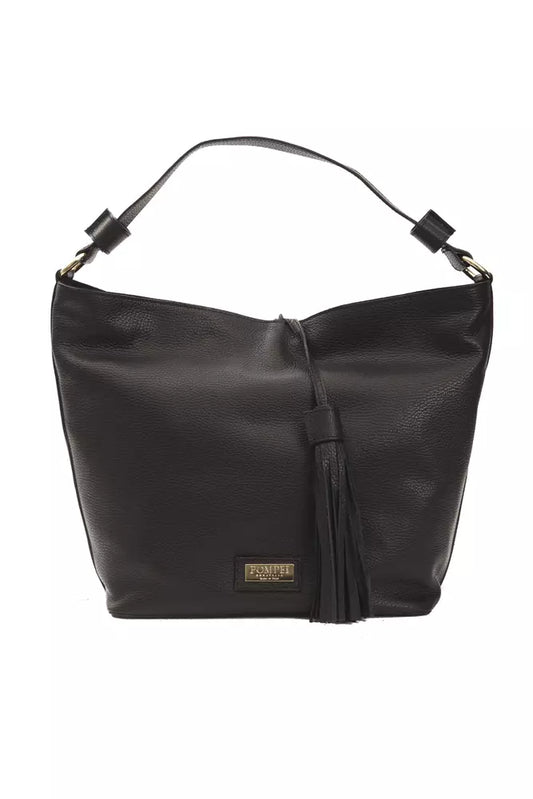Pompei Donatella Black Leather Shoulder Bag designed by Pompei Donatella available from Moon Behind The Hill 's Handbags, Wallets & Cases > Handbags > Womens range