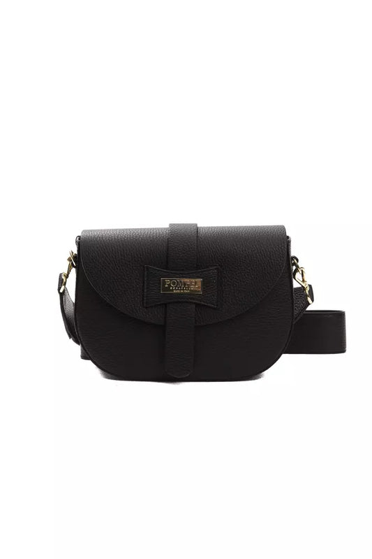 Pompei Donatella Black Leather Crossbody Bag designed by Pompei Donatella available from Moon Behind The Hill 's Handbags, Wallets & Cases > Handbags > Womens range