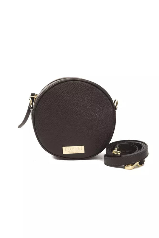 Pompei Donatella Brown Leather Small Oval Crossbody Bag designed by Pompei Donatella available from Moon Behind The Hill 's Handbags, Wallets & Cases > Handbags > Womens range