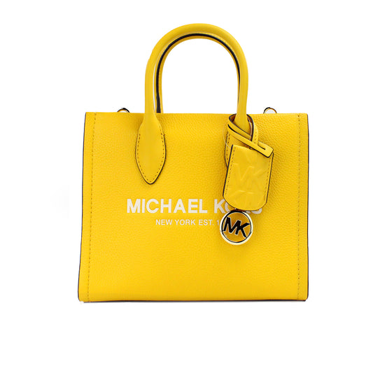 Michael Kors Mirella Small Top Zip Shopper Tote Crossbody Bag (Jasmine Yellow)
