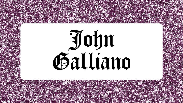 Shop online designer fashion from Galliano at discounted prices from our online designer outlet store Moon Behind The Hill based in Ireland