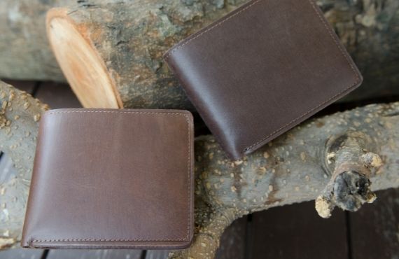 Men's designer wallets available from Moon Behind the Hill