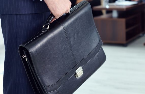 Men's designer briefcases available at Moon Behind the Hill