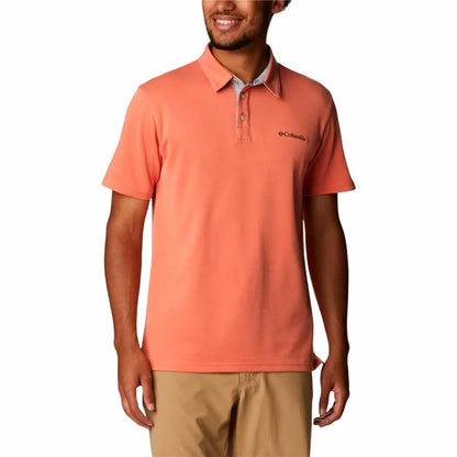 Men’s Short Sleeve Polo Shirt Columbia Nelson Point™ Coral
