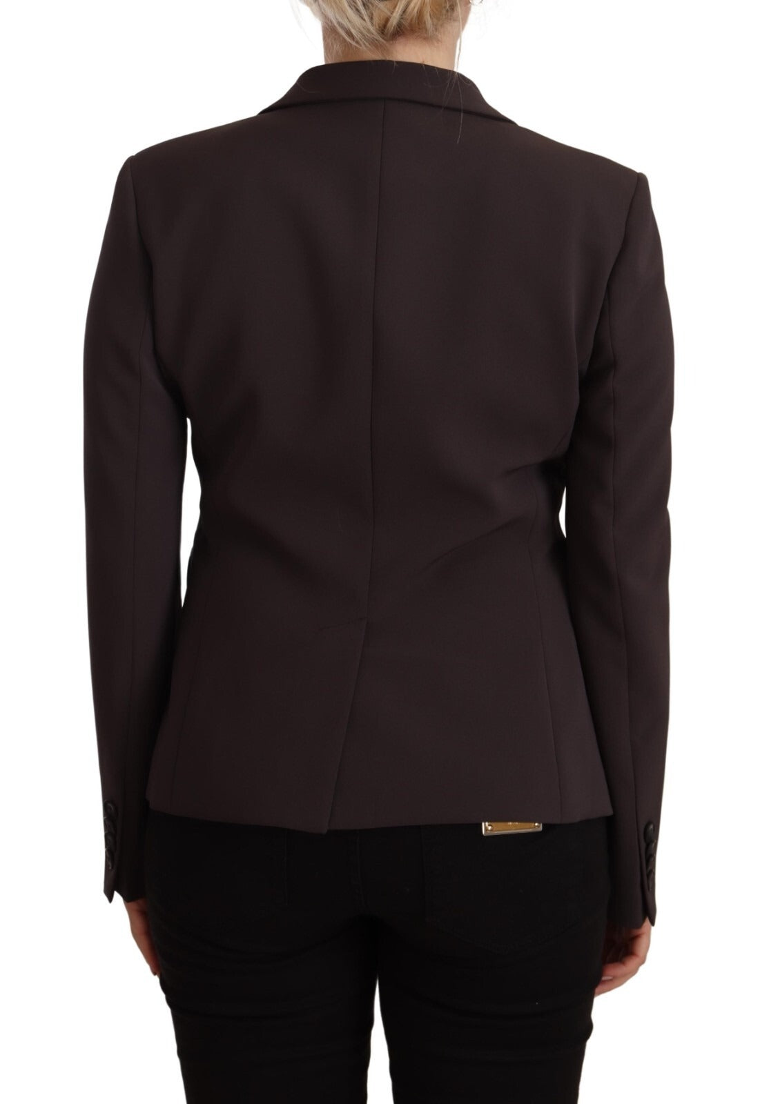 F.IT Women's Single Breasted Stretch Polyester Blazer - Brown