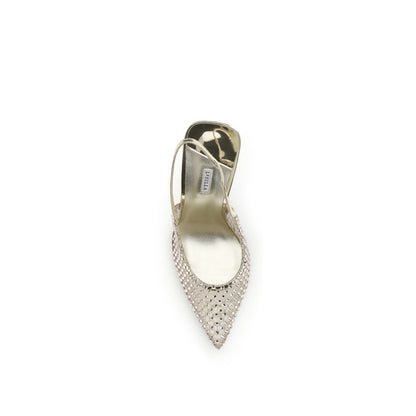 LE SILLA Silver Nylon Platform Pumps