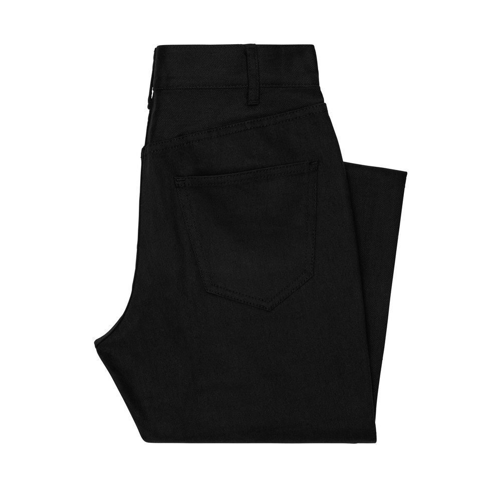 Jeans by Celine for women in denim cotton black features an sartorial skinny-leg & skinny and long with a low rise cut for a sartorial finish.