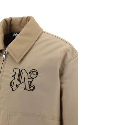 Palm Angels Beige Polyamide Bomber