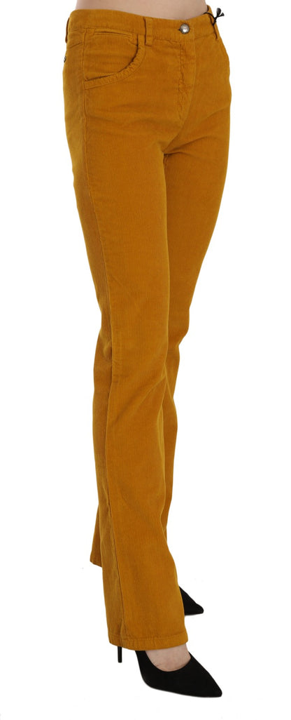 Costume National 9 To 5 Women's Straight High Rise Stretch Cotton Jeans - Orange
