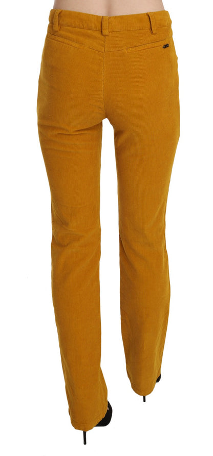 Costume National 9 To 5 Women's Straight High Rise Stretch Cotton Jeans - Orange