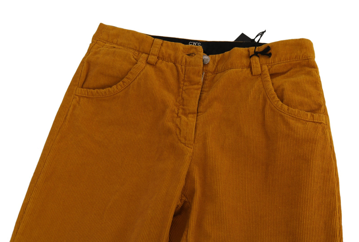 Costume National 9 To 5 Women's Straight High Rise Stretch Cotton Jeans - Orange