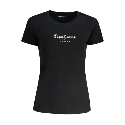 Pepe Jeans Black Cotton Women's T-Shirt