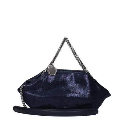Handbag by Stella McCartney for women in suede leather blue features a ornamental silhouette, showcasing a secure , ample , and ornamental for a sophisticated look.