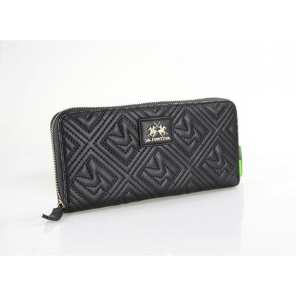La Martina Black Polyethylene Wallet