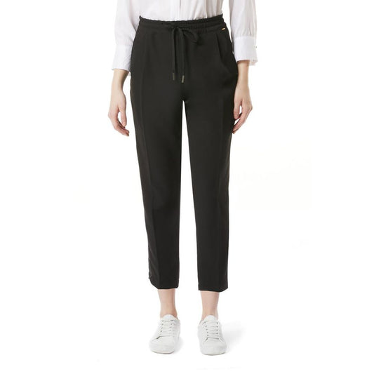 Gas Black Polyester Casual Pants