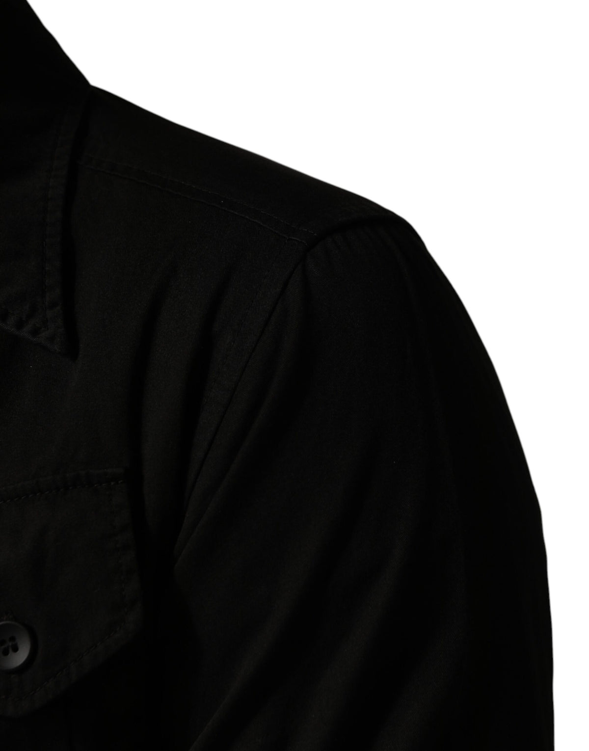 Dolce & Gabbana Crisp Men's Slim Long-Sleeve Cotton T-Shirt - Black