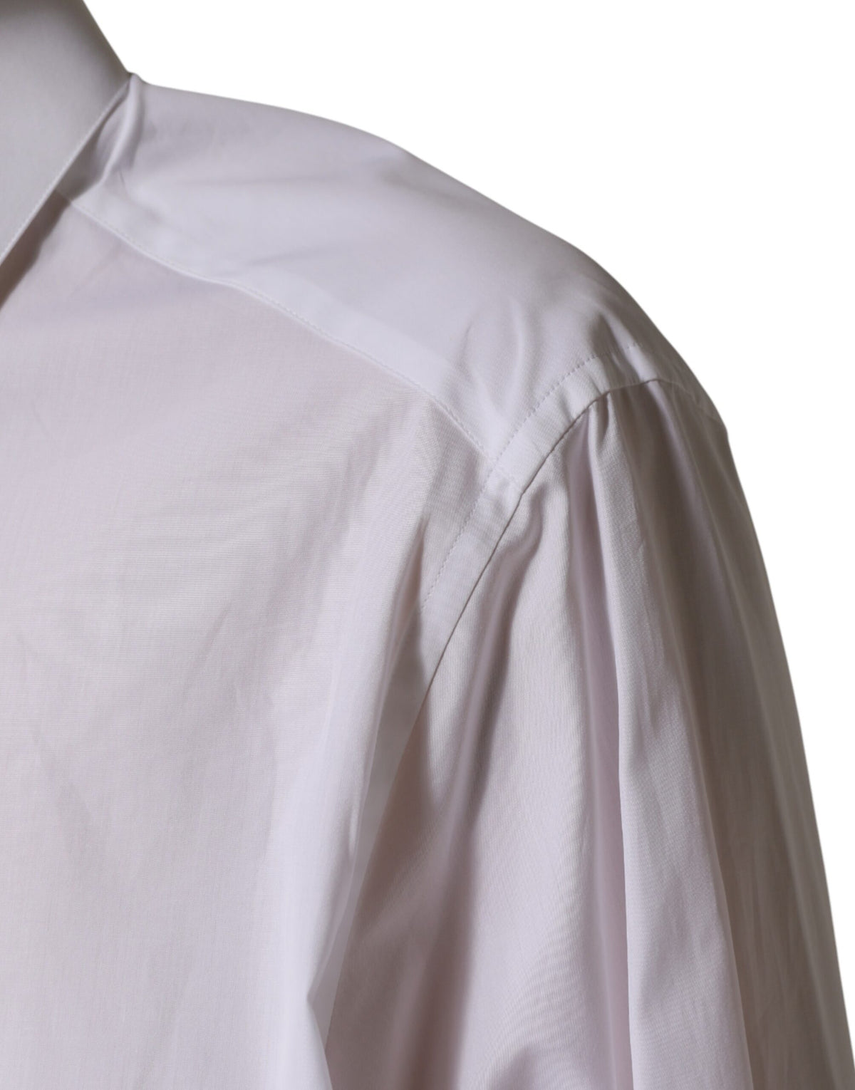 Dolce & Gabbana Crisp Men's Regular Fit Long-Sleeve Cotton Dress Shirt - White