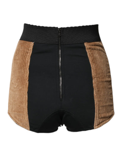 Dolce & Gabbana Women's High Rise Stretch Poly Cotton Shorts - Brown