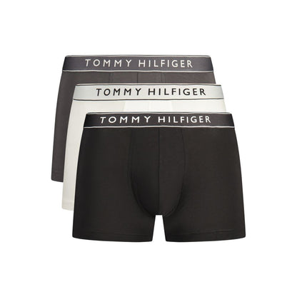 Underwear Boxer Shorts by Tommy Hilfiger for men in stretch cotton black, gray & white, featuring a contoured Crisp Men's Stretch Cotton Underwear Boxer Shorts design with a contoured fit for ultimate comfort.