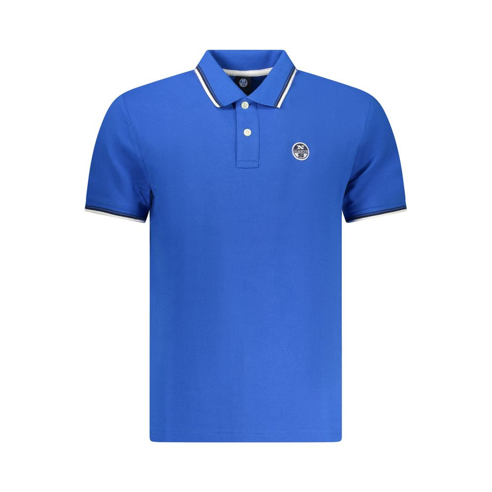 Polo Shirt by North Sails for men in cotton blue presents a crisp silhouette, artfully detailed with a crisp and crisp .