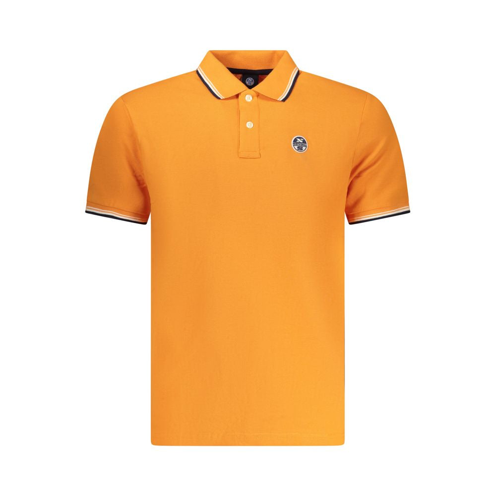 Polo Shirt by North Sails for men in cotton orange presents a sleek silhouette, featuring a refined and for a sleek finish.