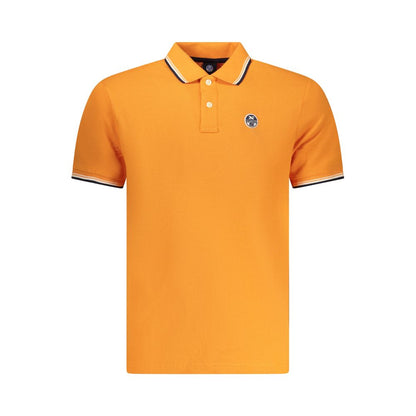 Polo Shirt by North Sails for men in cotton orange presents a sleek silhouette, featuring a refined and for a sleek finish.