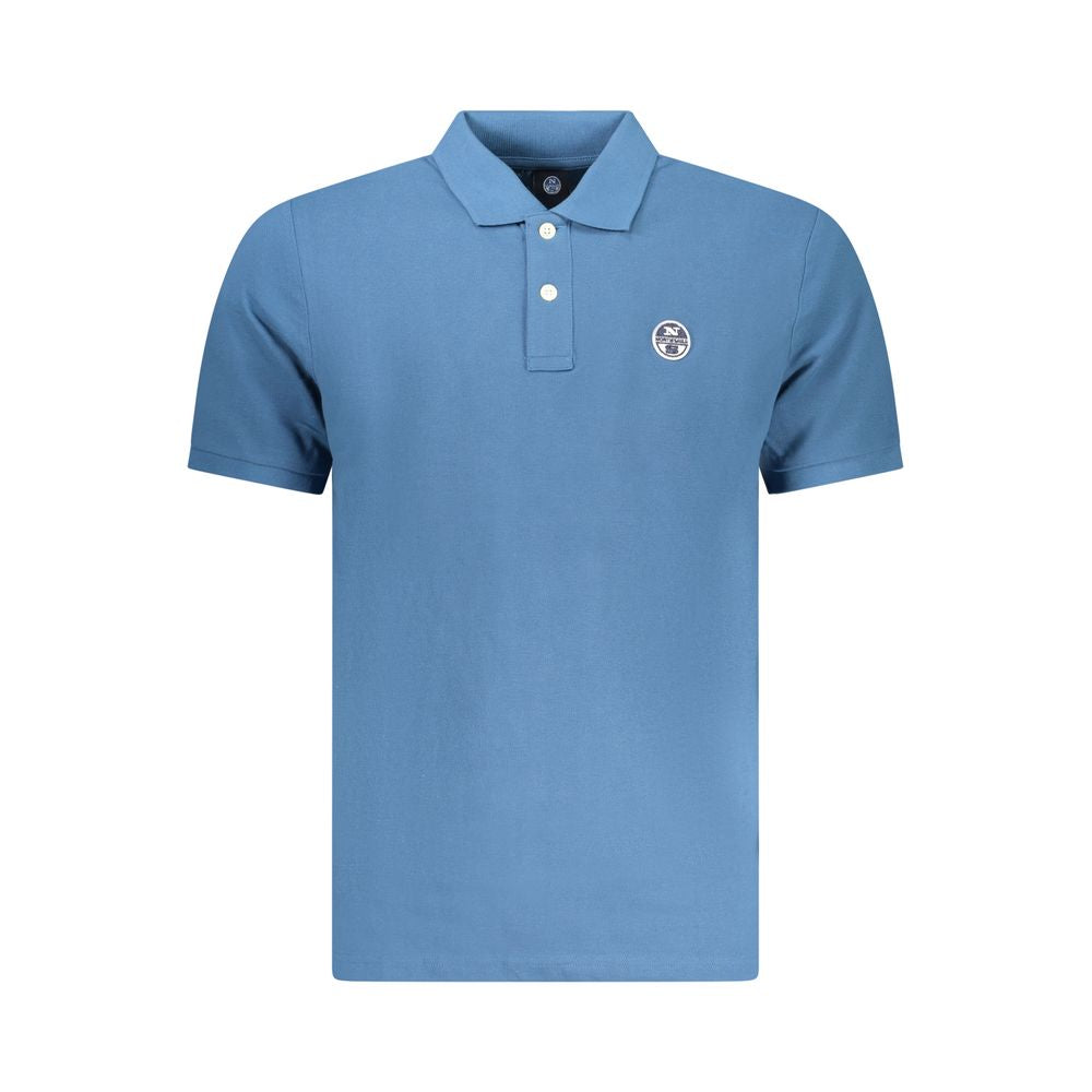 Polo Shirt by North Sails for men in cotton blue & red showcases a sharp silhouette, detailed with a refined and sharp for a sophisticated finish.