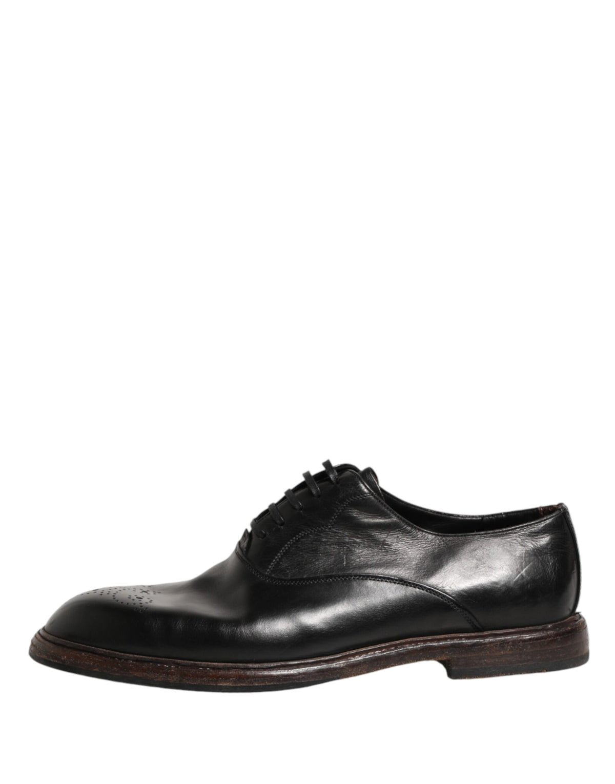 Dolce & Gabbana Men's Calfskin Leather Oxford Lace-Up Shoes - Black