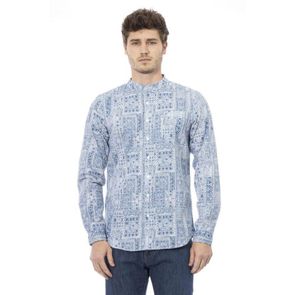 Baldinini Trend Blue Cotton Long Sleeve T-Shirt