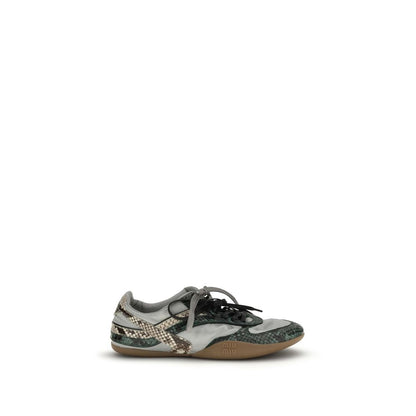 Miu Miu Women's Athletic Python Leather Sneakers - Animal Gray Print
