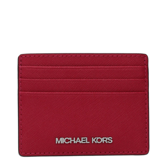 Cardholder Card Case by Michael Kors for women in leather red showcases a couture-grade silhouette from the Leather Cardholder Card Case collection, highlighting functional card-organization for a couture-grade finish.