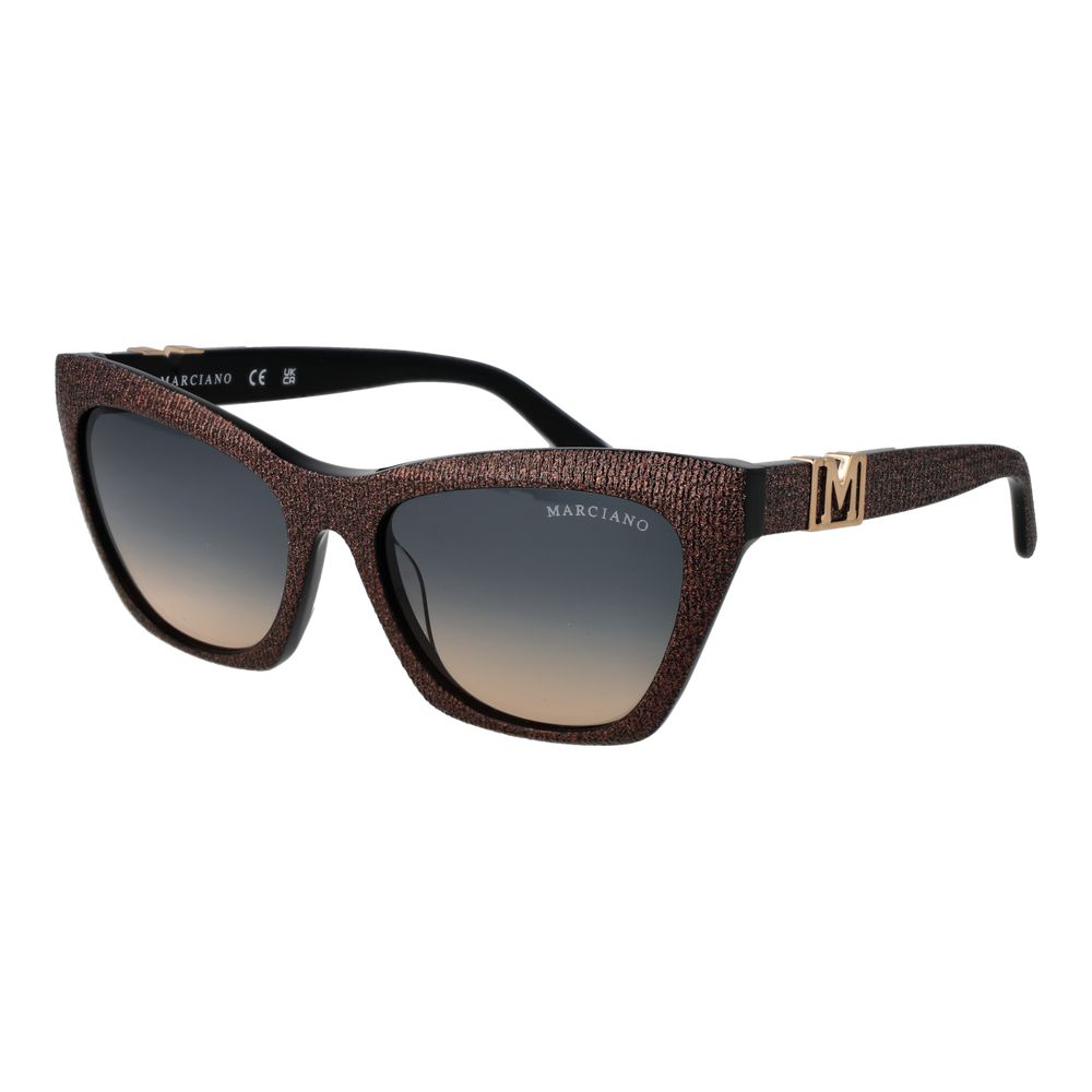 Marciano by Guess Cat Eye Dark Tint Gradient Acetate Copper & Plastic Sunglasses - Gradient Blue Copper Signature