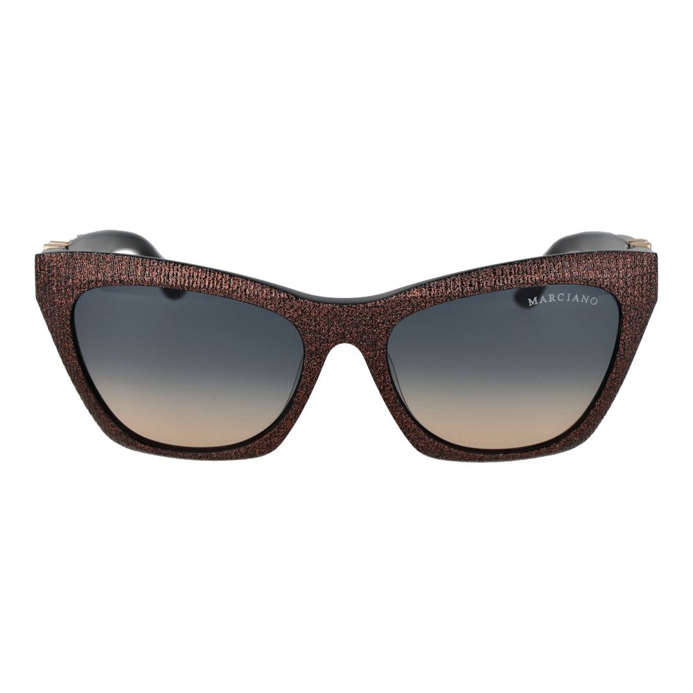 Marciano by Guess Cat Eye Dark Tint Gradient Acetate Copper & Plastic Sunglasses - Gradient Blue Copper Signature