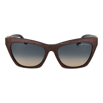 Marciano by Guess Cat Eye Dark Tint Gradient Acetate Copper & Plastic Sunglasses - Gradient Blue Copper Signature