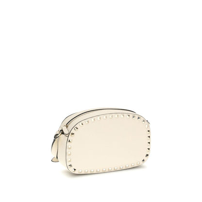 Valentino Garavani Cream Calf Leather Bos Taurus Shoulder Bag