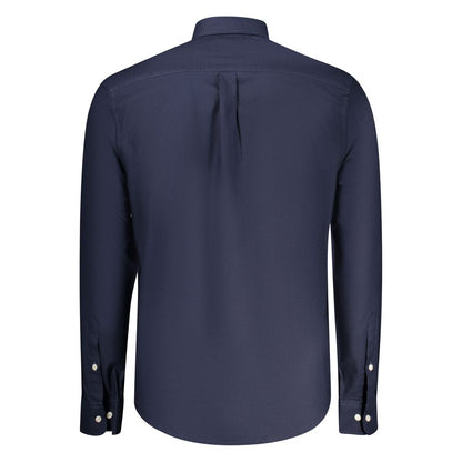 Dress Shirt by Norway 1963 for men in cotton blue & signature features an architectural silhouette with a refined and elegant for a architectural look.