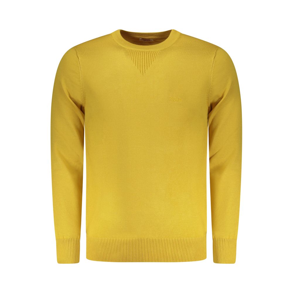 Sweatshirt by Rifle for men in nylon & viscose yellow features an enviable silhouette, showcasing a premium and refined crew neckline for a truly enviable finish.
