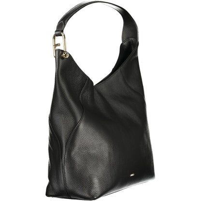 Shoulder Handbag by Furla for women in leather black & signature features a refined silhouette, showcasing a secure magnetic, organized internal-pockets, and versatile shoulder-strap for a refined finish.