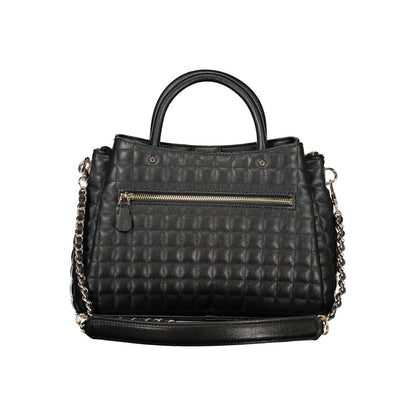 Tote Handbag by Guess Jeans for women in polyurethane black presents a ornamental silhouette, showcasing a secure snap & zipper, ample built-in-compartments, external-pockets & internal-pockets, and versatile shoulder-strap, handle, adjustable-strap & detachable-strap for a ornamental finish.