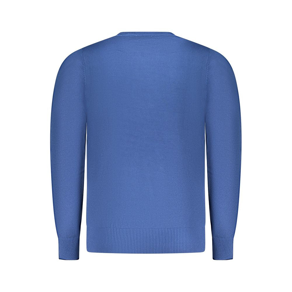 Coveri Moving Men's Crew Neck Nylon & Viscose Sweatshirt - Blue