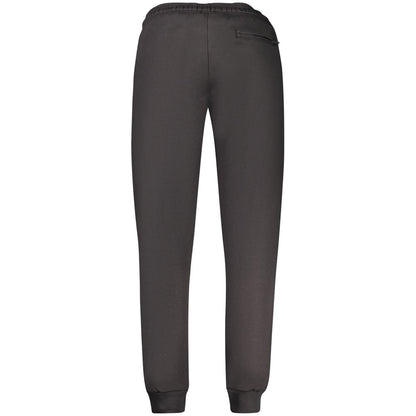 Jogger Sweatpants by Coveri Moving for men in cotton polyester black features an sporty with a and long, showcasing sporty adjustable-waistband.