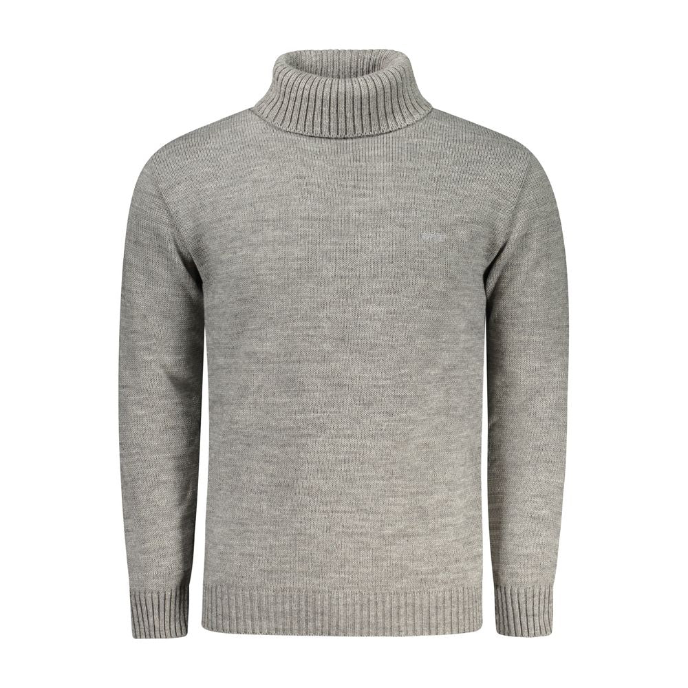 Sweater by Rifle for men in lana wool blend gray showcases a discreet silhouette, finished with a discreet turtle neckline and for a discreet look.