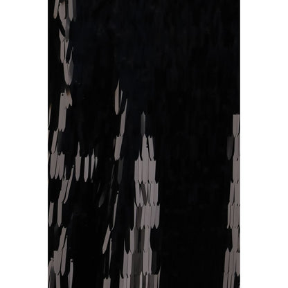 Self-Portrait Black Polyester Midi Skirt