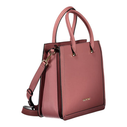 Handbag by Mario Valentino for women in polyurethane pink & signature presents a ornamental silhouette, showcasing a secure zipper, ample internal-pockets, and versatile shoulder-strap, adjustable-strap & handle for a ornamental finish.