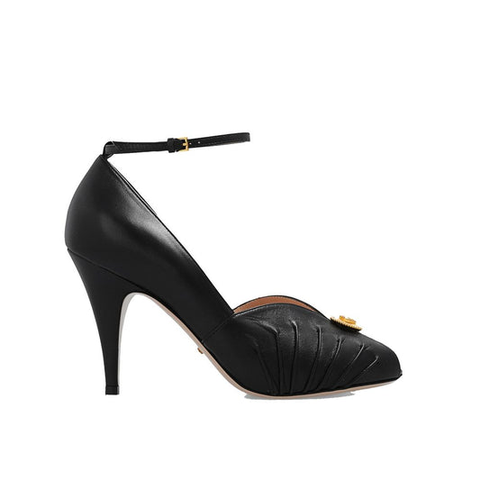 Gucci Black Leather Platform Pumps