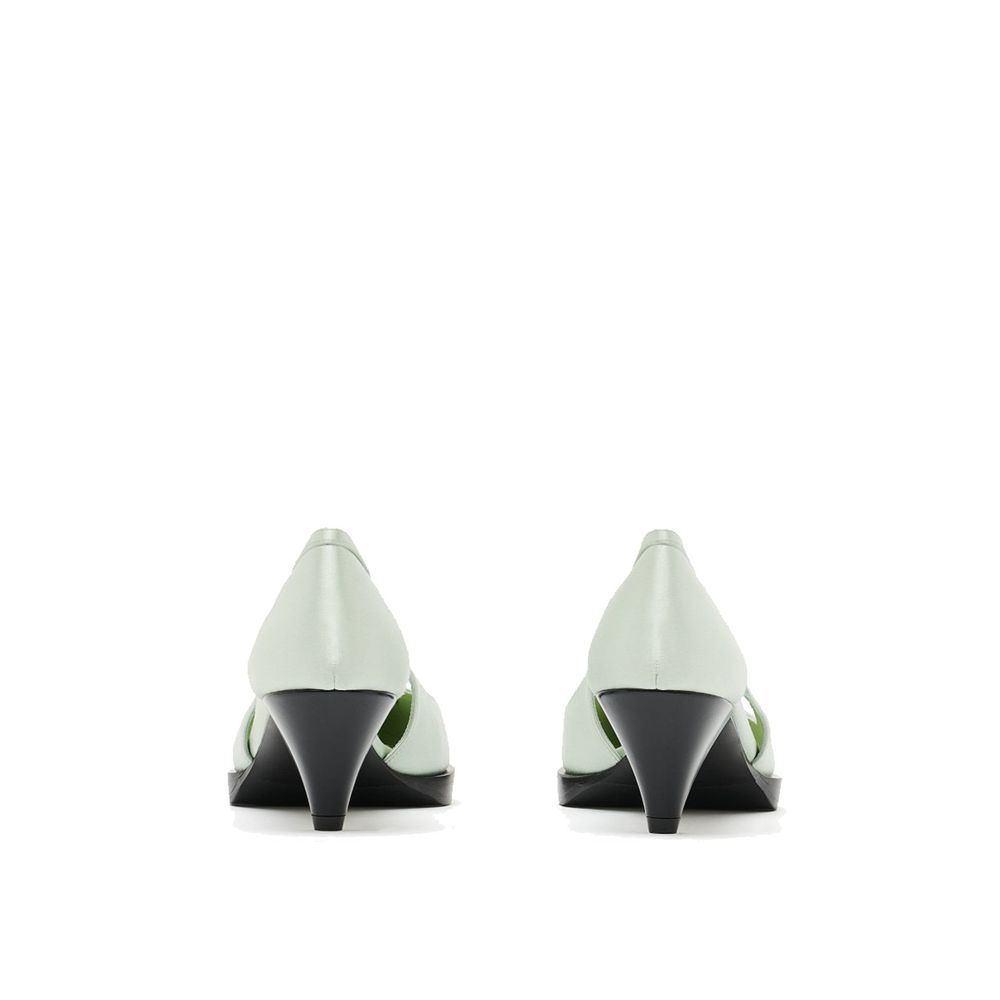 Prada Bicolor Silk Mid Heel Pumps